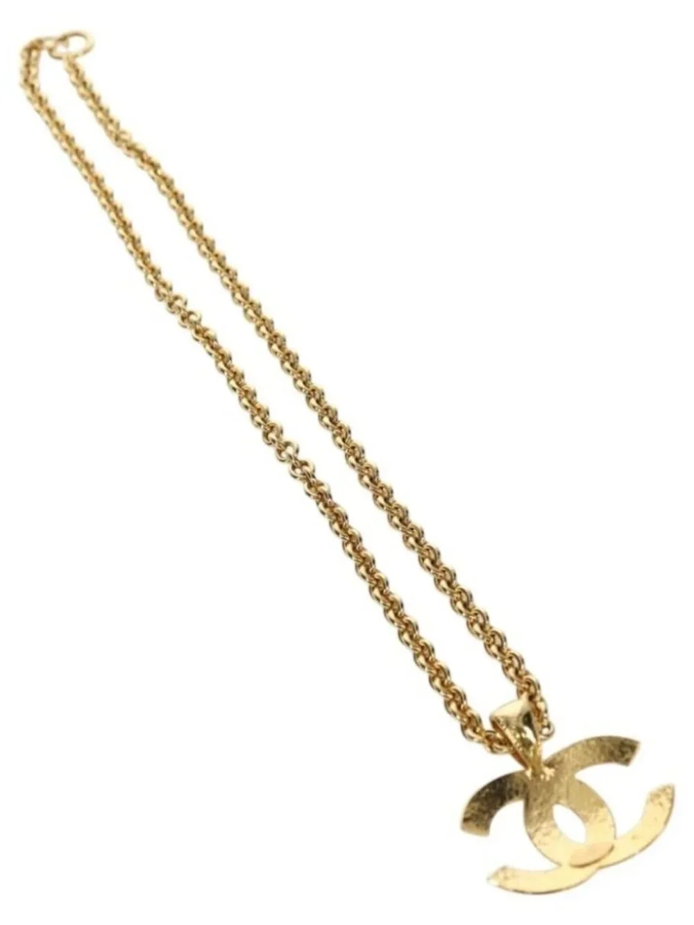 CHANEL CC Necklace metal Gold Tone CC Auth am11252SAM